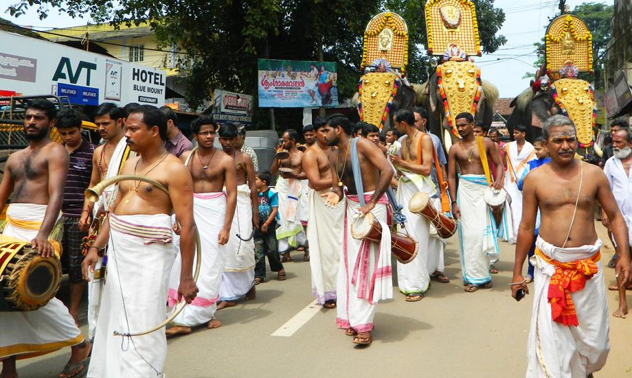 File photo of Elephant procession and Panchavadyam during Vinayaka Chathurthi celebrations