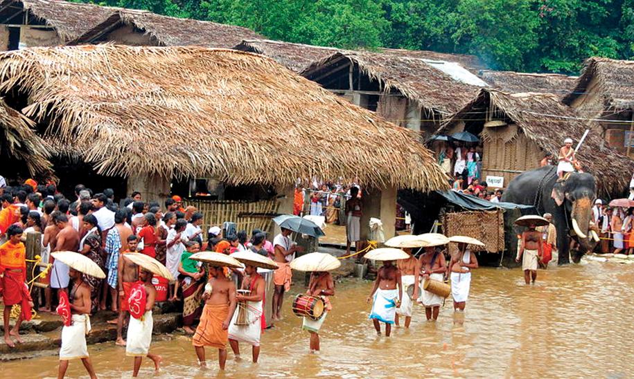 Seeveli, the ritual procession during the festival days at Akkare Kottiyur