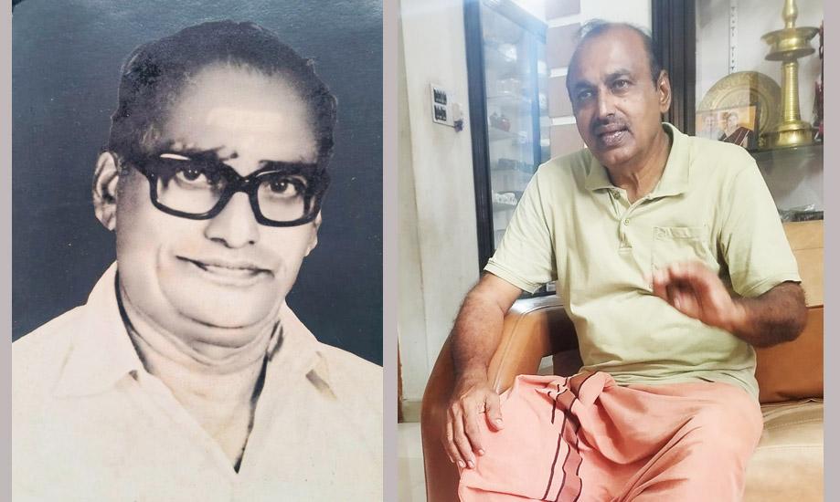 Left- Kathakali artiste Kottakkal Appu Nair  (1923-90) and his son M Muraleedharan (Right)