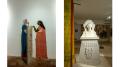Left:  Title- Staged Narratives, Aswathy GS, Raja Ravi Varma College of Fine Arts, Mavelikkara, Kerala; Right: Title- Ginning Justice, 2025, Kailash Khanjode, Government College of Art, Nagpur, Maharashtra